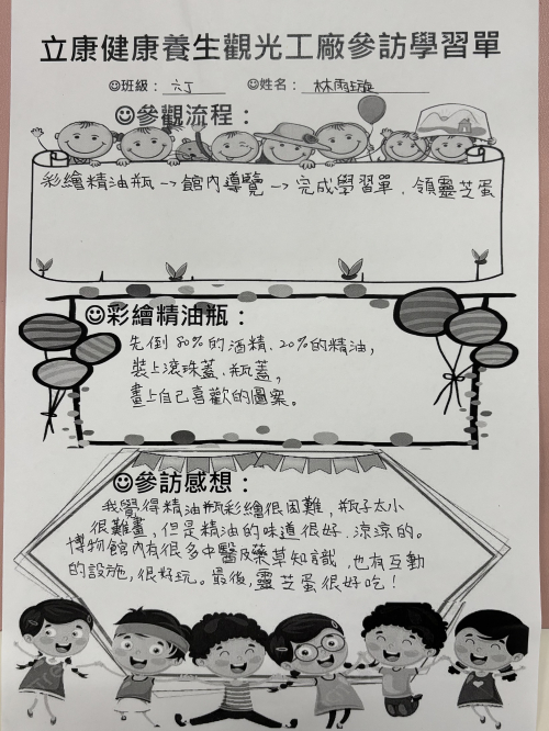 參訪學習單