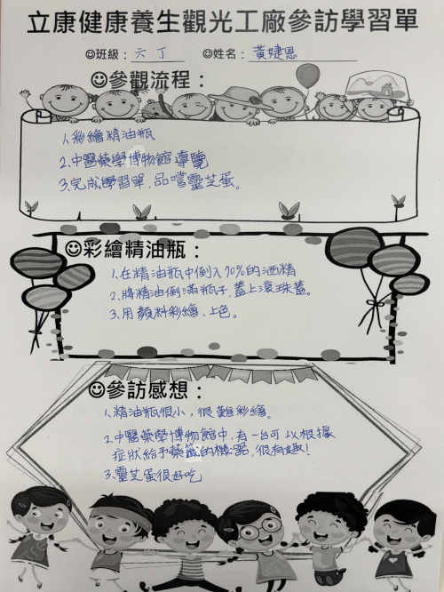參訪學習單