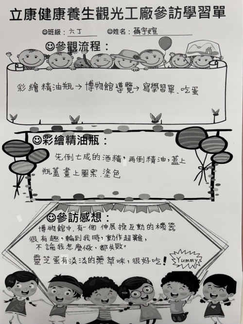 參訪學習單