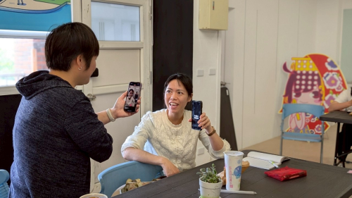 蕭四月老師指導用ipad製作影片及資訊融入美感教育